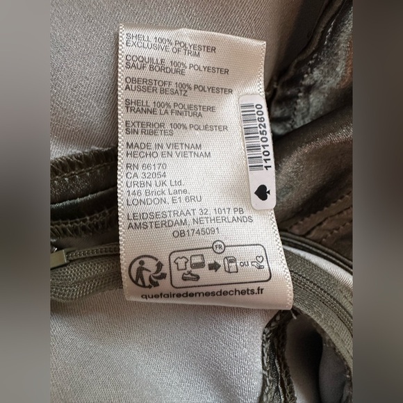 Free People Serena Slim Maxi Skirt Moon Celestial Green Olive Satin size (*8*) - Picture 11 of 11